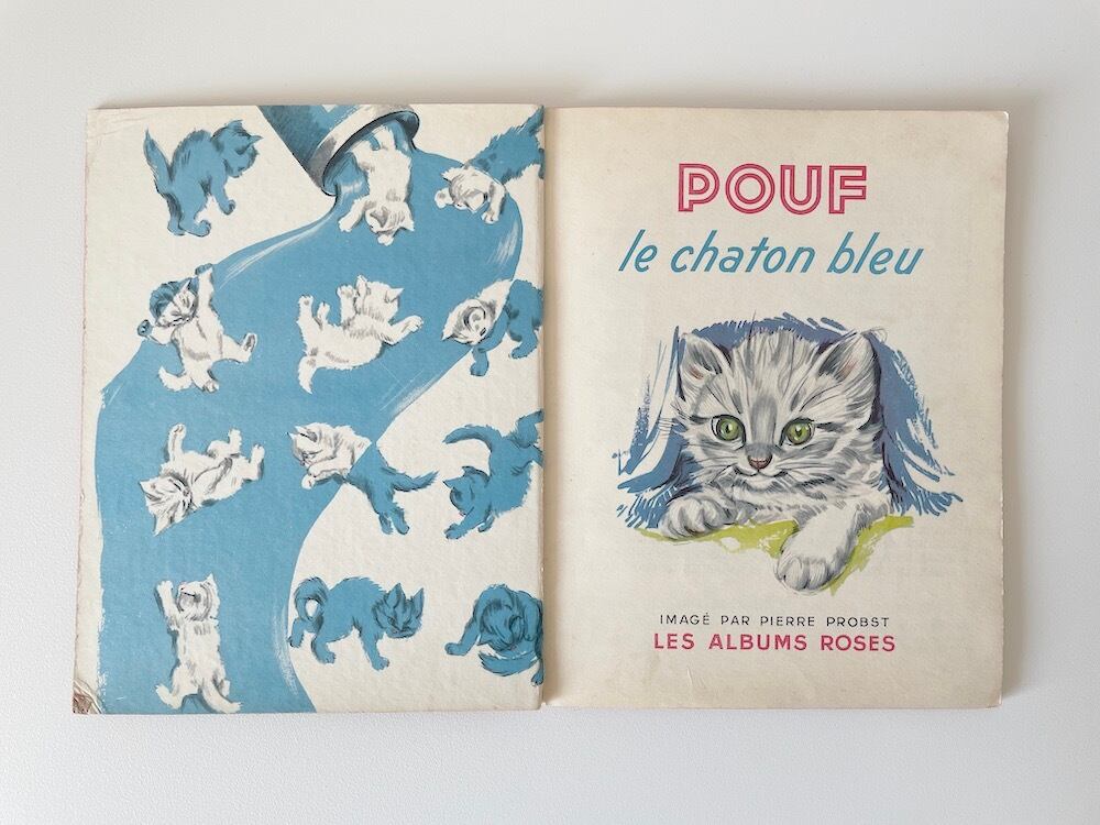 フランス】猫の赤い色の絵本/ POUF le chaton bleu | maisonqueque