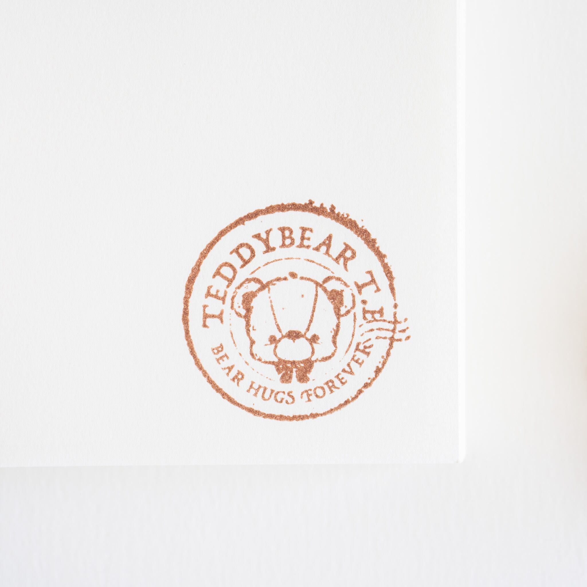 ラバースタンプ - 消印風テディベア 【Sweet painting】 | くまと