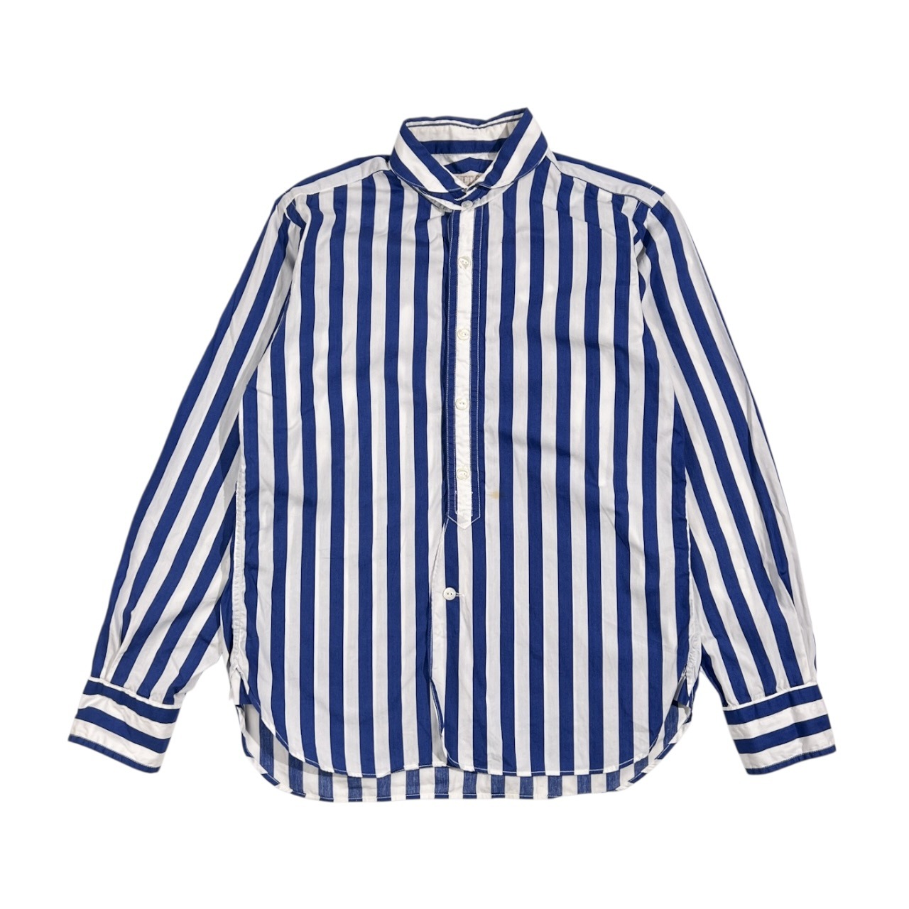 HAVERSACK ハバーサック 太ストライプ 長袖シャツ M/ブルー×ホワイト系 メンズ