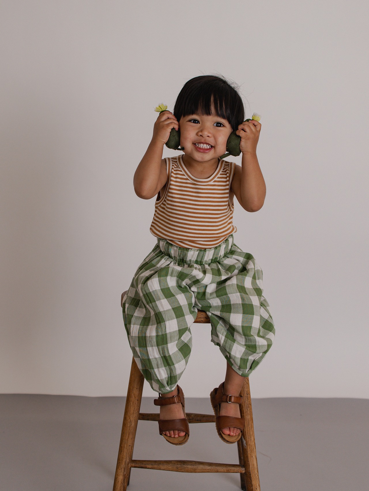 ORGANIC ZOO　Dill Gingham Resort Pants