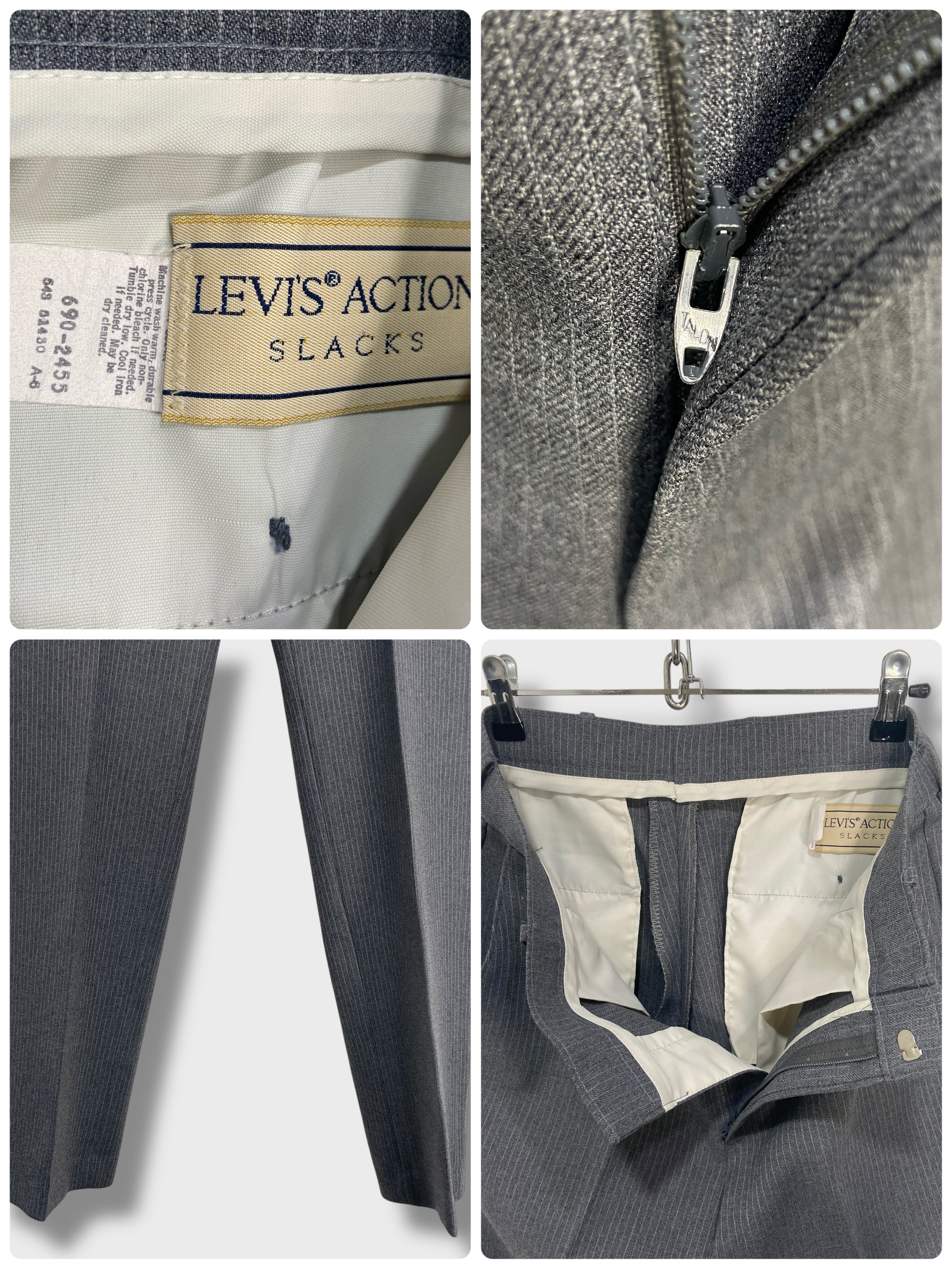 70s〜 vintage USA MADE スーツ セットアップ ストライプ 70s USA製 リーバイス アクションスーツセットアップ ストライプ柄