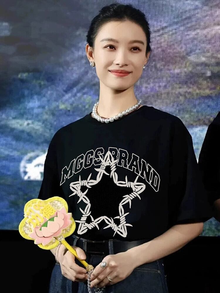 The Vanishing She Ni Ni セレブ半袖Tシャツ長袖ラウンドネック The Vanishing She Ni Ni セレブ半袖Tシャツ長袖ラウンドネック