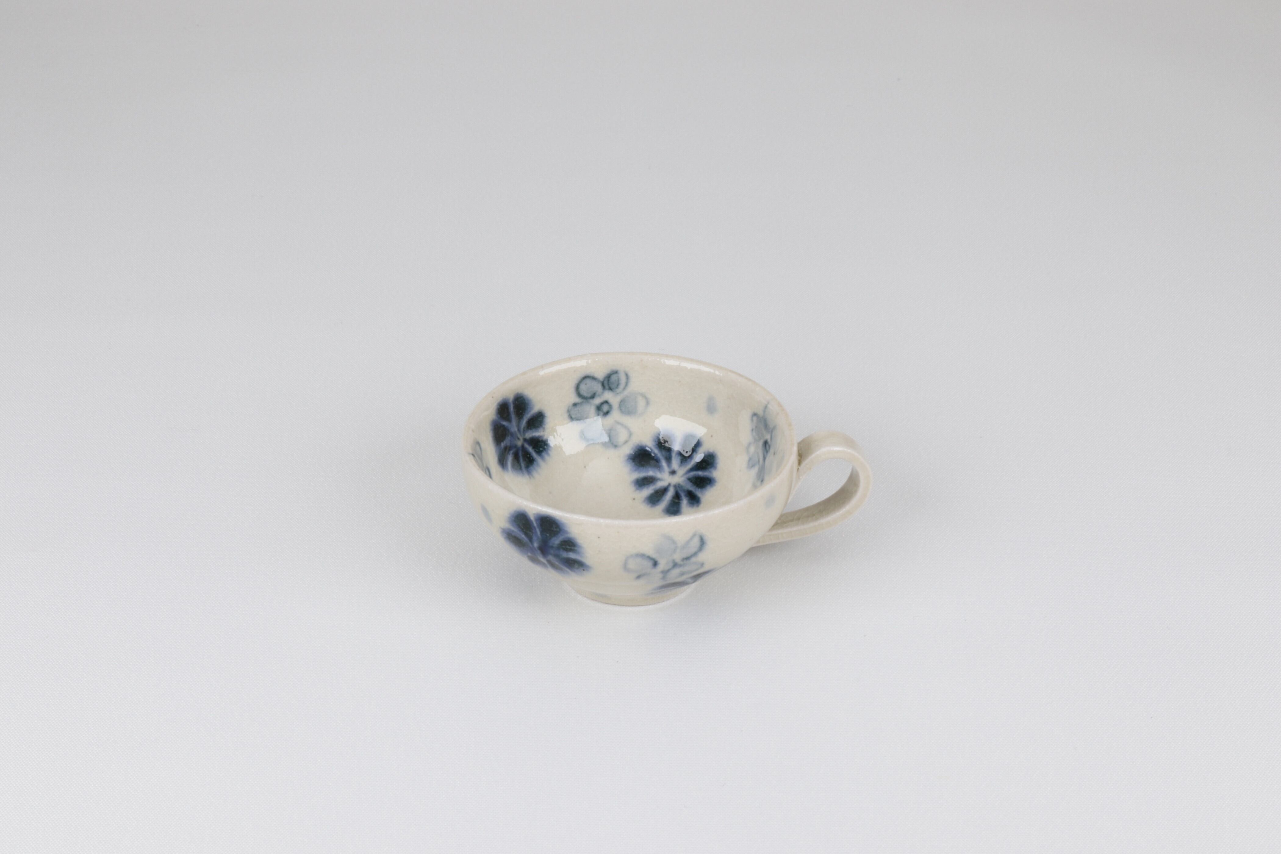 安南 片手珍味鉢 花絵