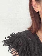 ブラックスクエアピアス