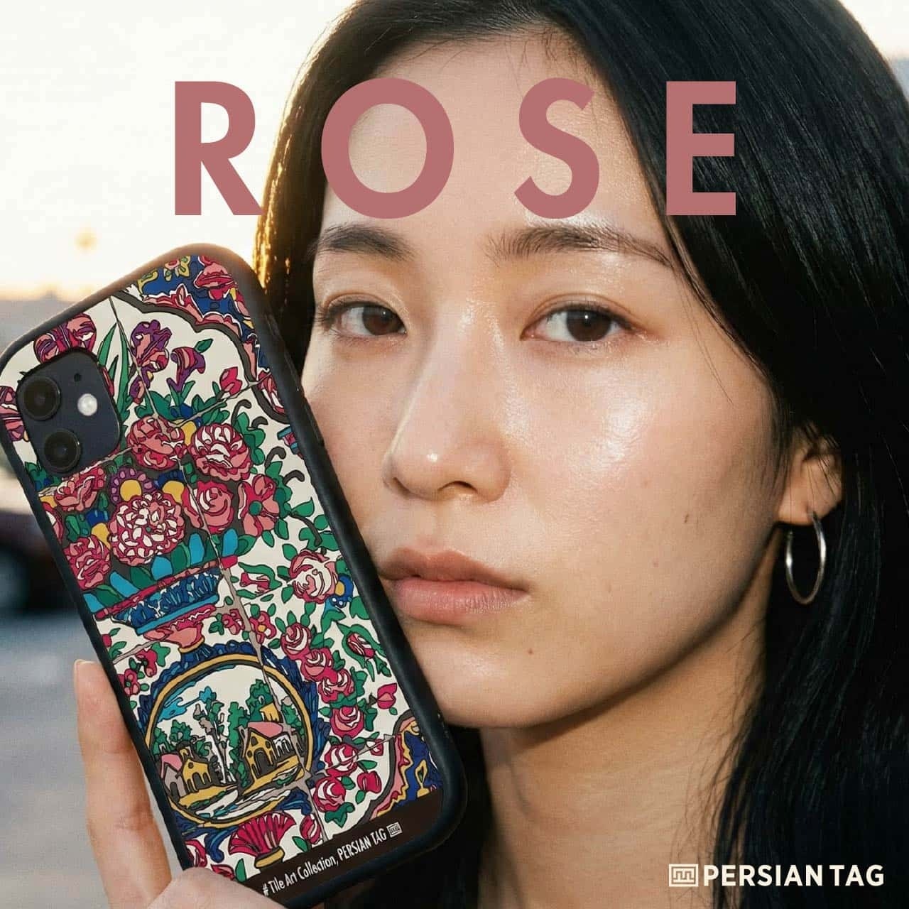 手帳型ケース / Rose / AndroidもOK