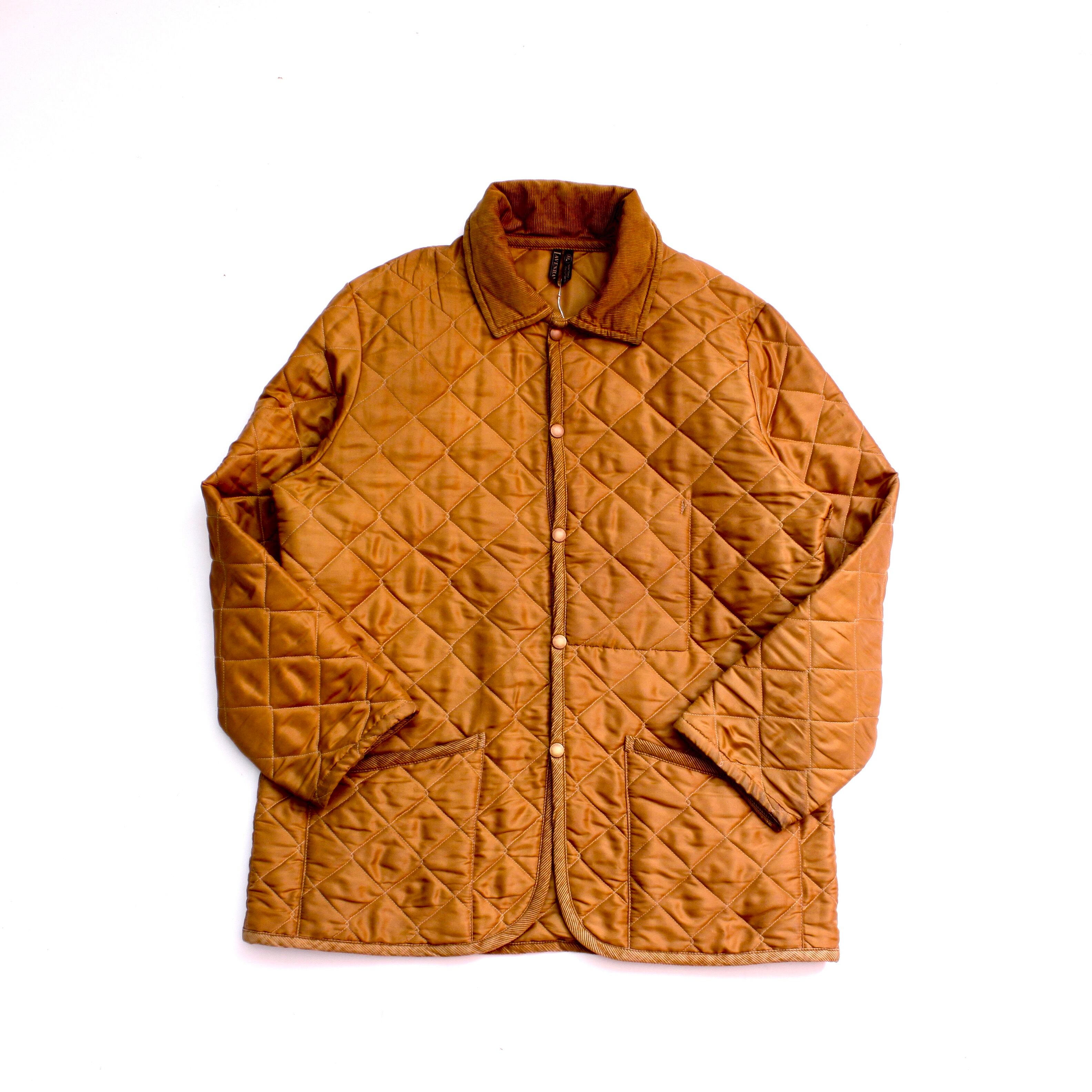 0700. 1990's LAVENHAM Quilting jacket Made in ENGLAND gold 90s 90