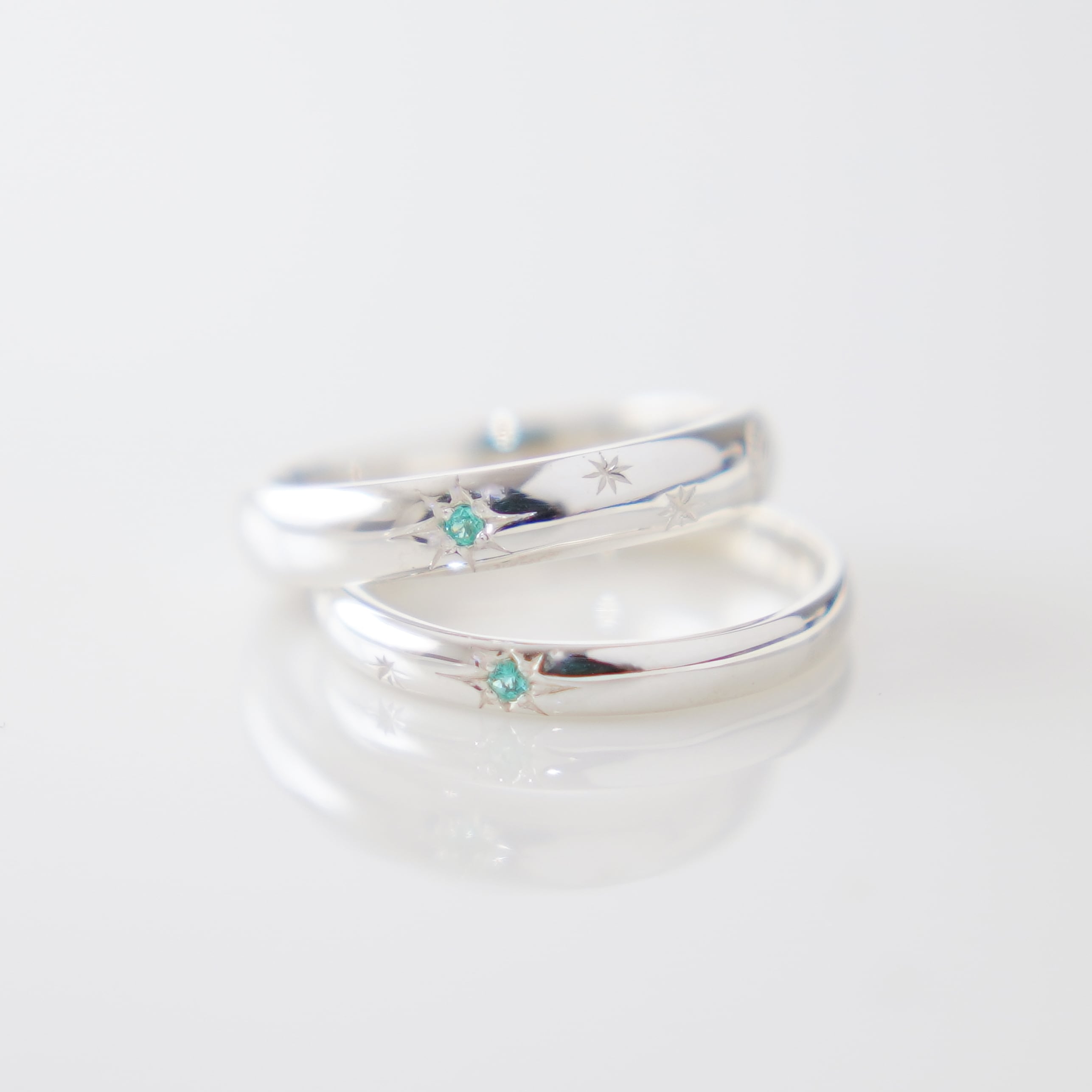 再販】パライバトルマリンの月と星のリング シルバー《送料無料》 | poonys