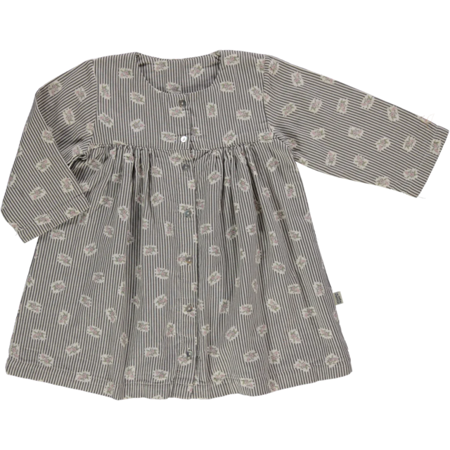 poudre organic /AUBÉPINE DRESS_fleurs roses(2y,3y,4y)