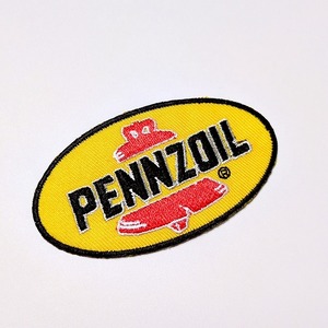 送料無料！ ★刺繍アイロンワッペン★【 PENNZOIL (ペンゾイル)  】 〚アメリカン雑貨 アメトイ〛
