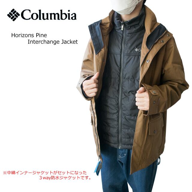 コロンビア ブルゾン メンズ ホライズンズパインインターチェンジジャケット we7215 258/Delta/S/M/L 【Columbia  Horizons Pine Interchange  Jacket】【columbia/男性/アウトドア/キャンプ/山登り/3Way/インナージャケット付き】【...