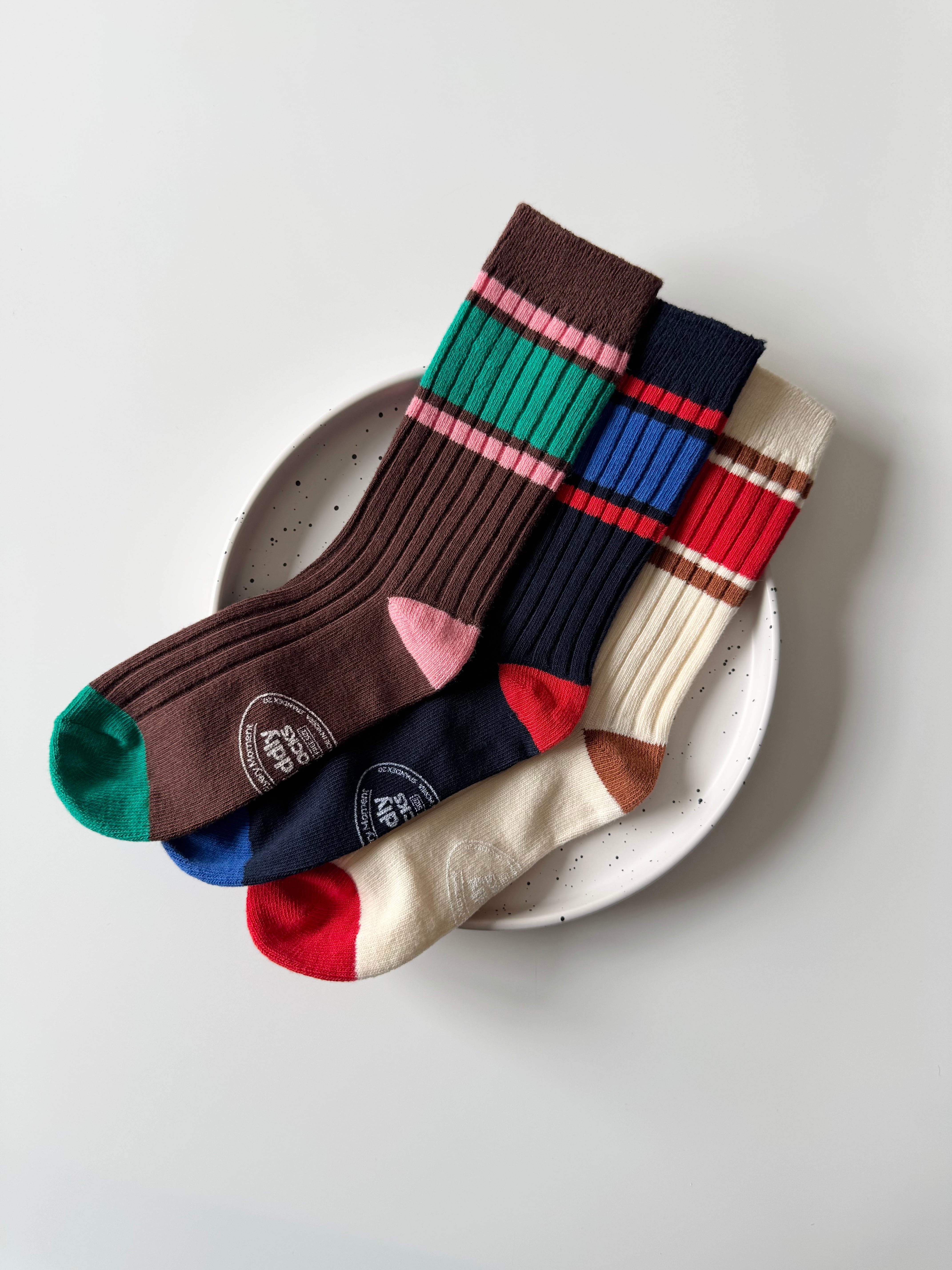 3set ライン socks（16〜24cm）4312