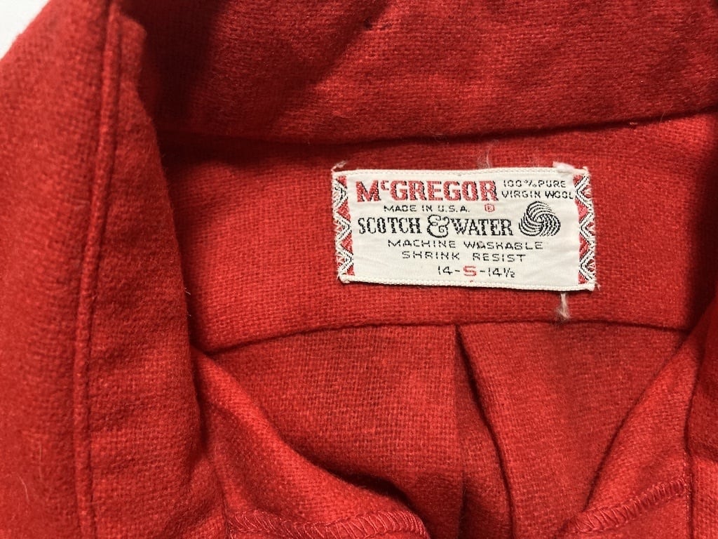 60s 70s　McGREGOR　ウールシャツ　マクレガー