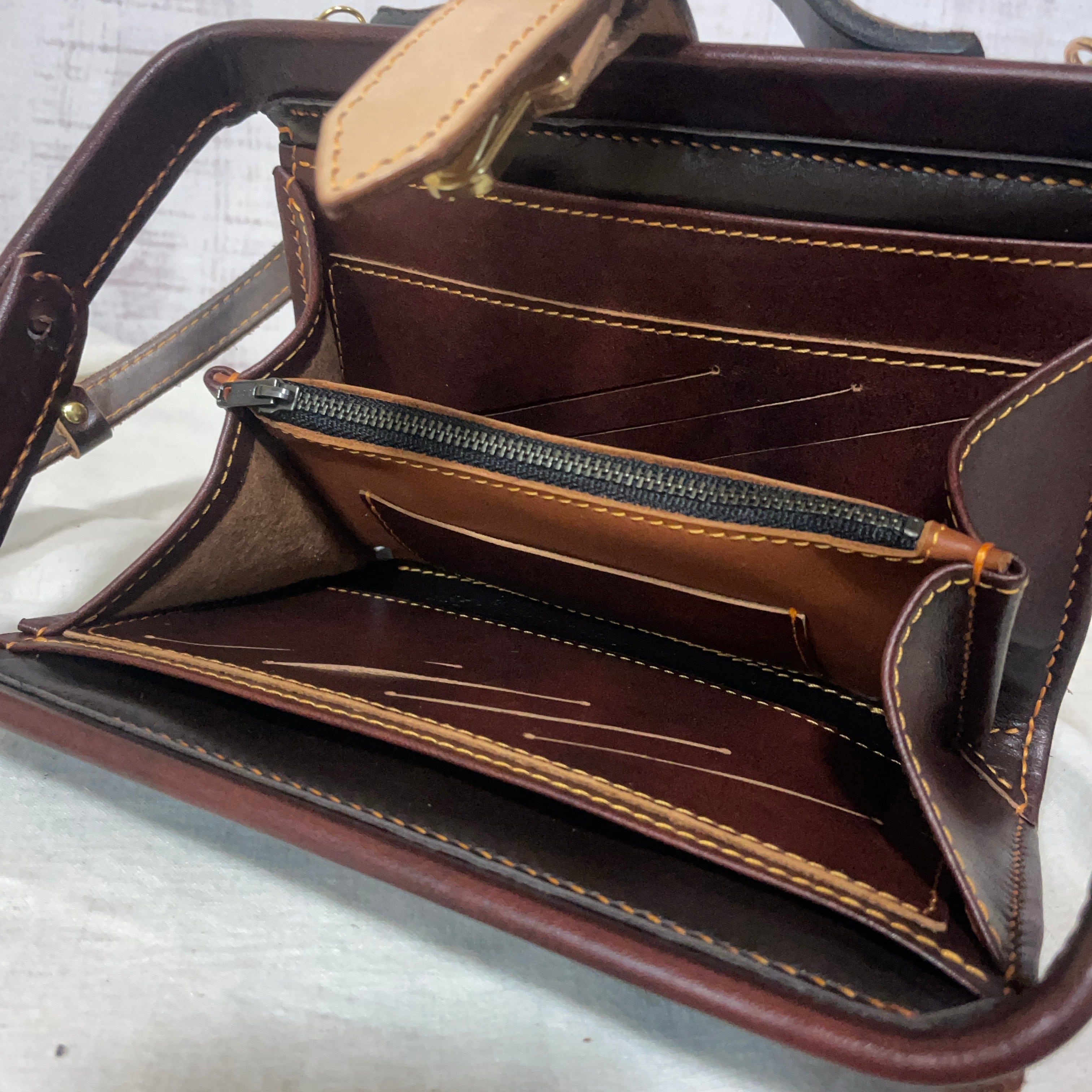 ダレスな長財布 口金長財布 ムラムラブラウン 本革財布 | ほんくら