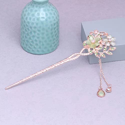 ZHEJIA 簪 桜 髪飾り ヘアアクセサリー かんざし 一本 花 和装 古典的 手作り 披露宴 二次会 卒業式 入学式 パーティー 和装用髪飾り