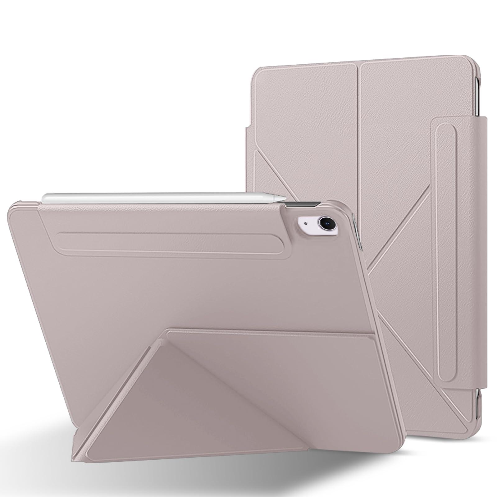 RoYiio ケース iPad Air 11 インチ(M4/M3/M2)2026/2025/2024年発売用 カバー磁気吸着(ピンク)