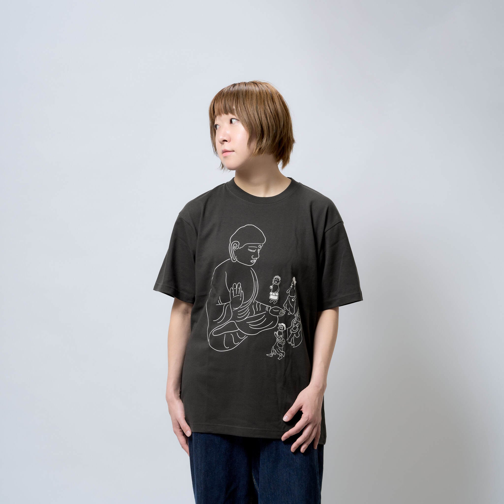 空即ジェネレーション Tシャツ (プリント / 背面刺繍) 6.2oz ホワイト