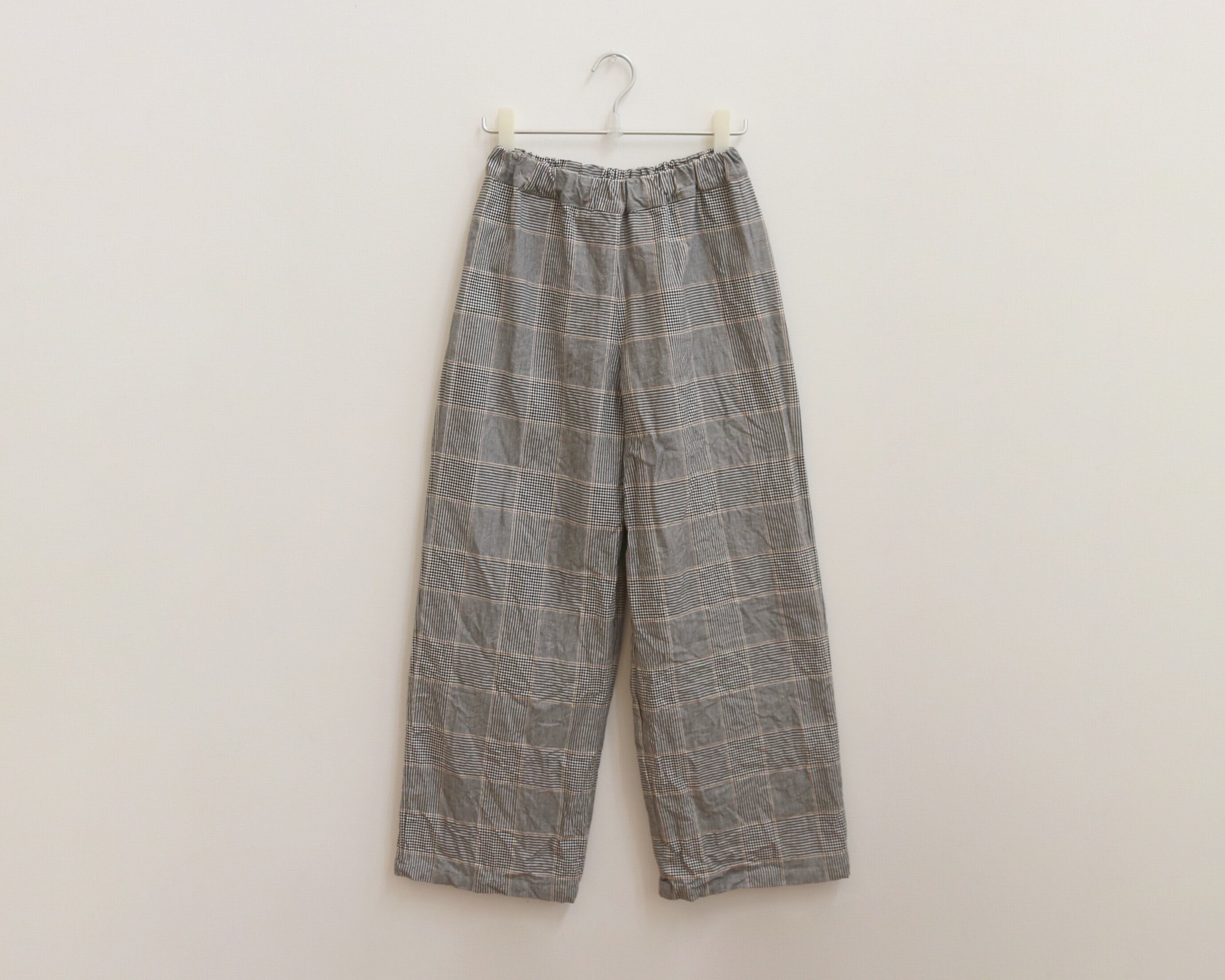 綿麻グレンチェックパンツ | ワッフルリネン
