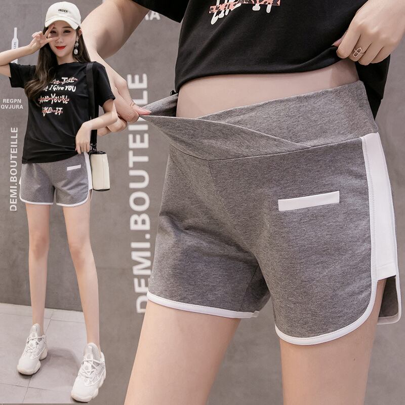 【新作】【送料無料】 マタニティウェア2020夏の新しいクロスローウエストアウターウェアマタニティショーツバージョンのバイラテラルストレッチカジュアルショーツ-アリババ サマー 夏物 ブルマー expec226688701661