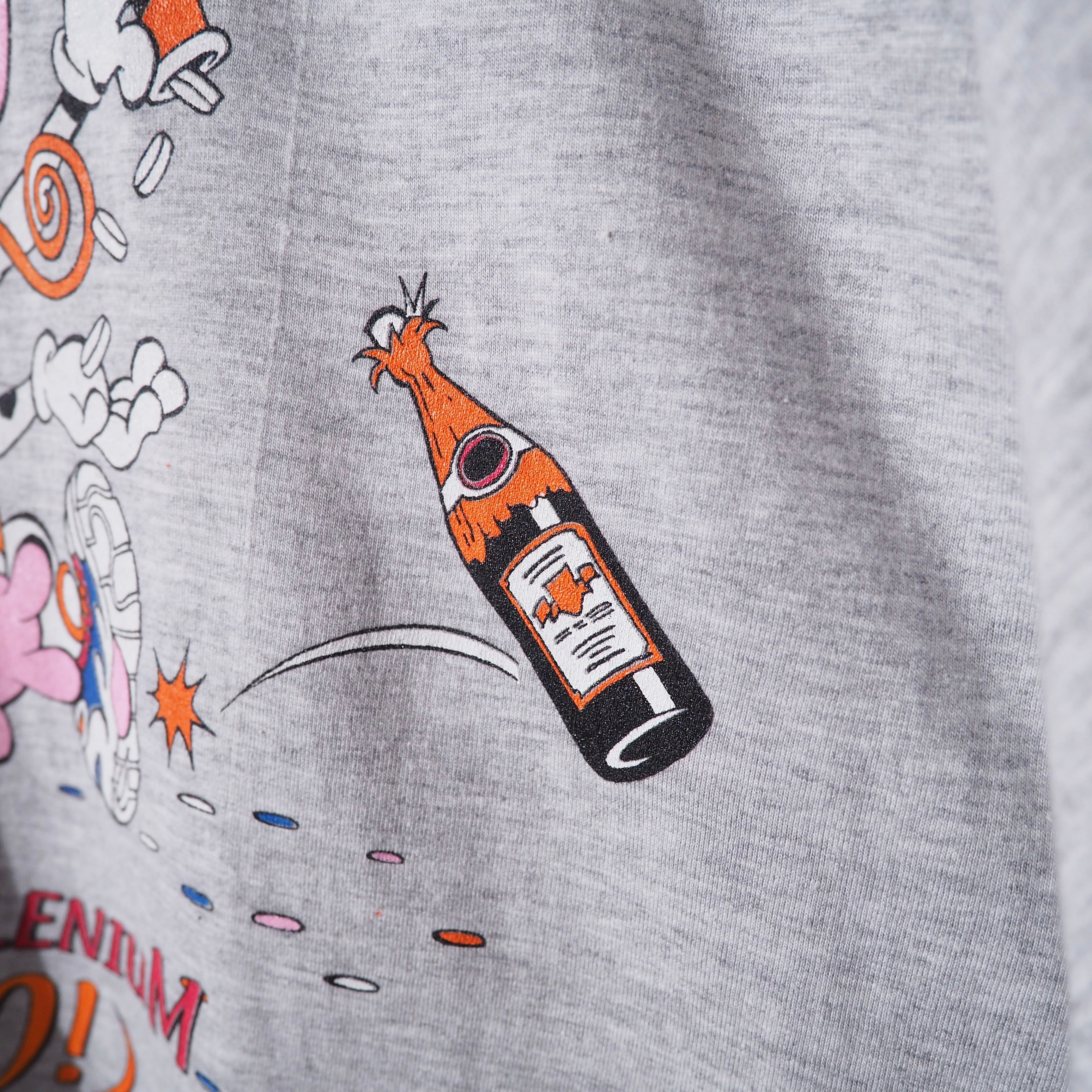 " Happy Millennium 2000!" Animal printed SS Tee