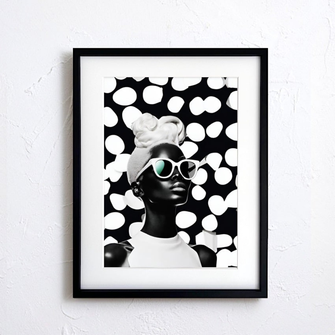 Fresh Cream Woman｜生クリーム×女性のモノクロポップアートポスター｜｜・国内生産A4ポスター