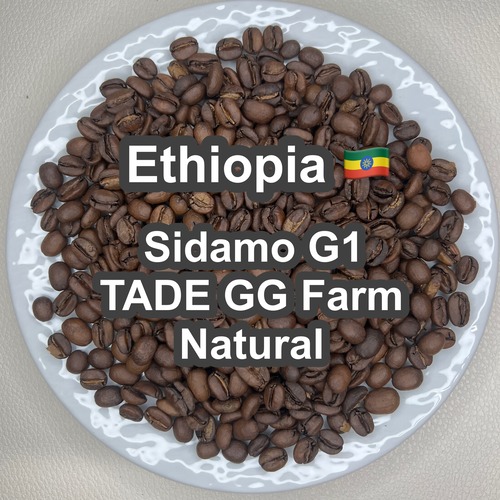 Ethiopia Sidamo G1 TADE GG Farm  Natural（エチオピア シダモG1 タデGG農園 ナチュラル）100g 【受注焙煎・自家焙煎コーヒー豆】【ラズベリーを感じさせる甘い香り】