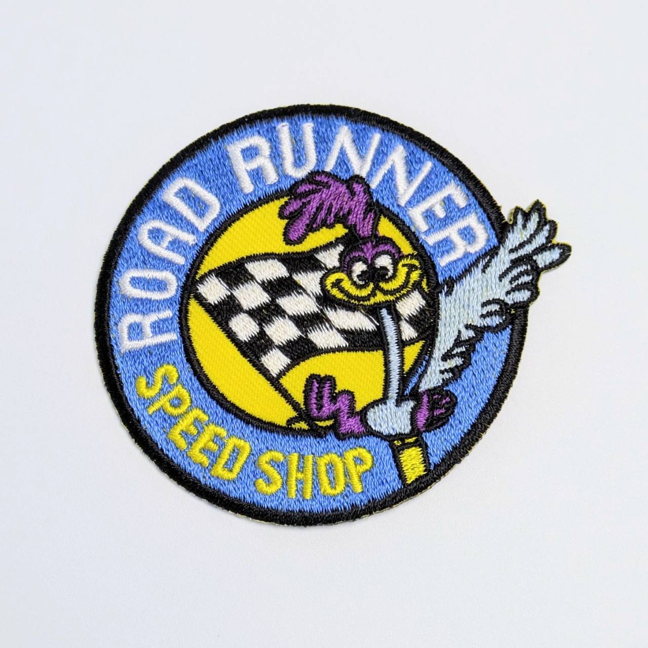 送料無料！ ★刺繍アイロンワッペン★【 Looney Tunes / ルーニーテューンズ 】 ロードランナー“ SPEED SHOP ”〚アメリカン雑貨 アメトイ〛