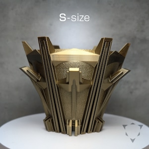 ３Dプリンター鉢 "Colonnade (コロナード)" | size-Ｓ GOLD