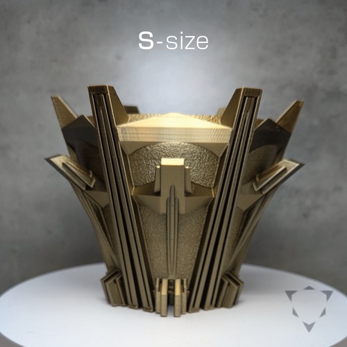 3Dプリンター鉢 "Colonnade (コロナード)" | size-S GOLD