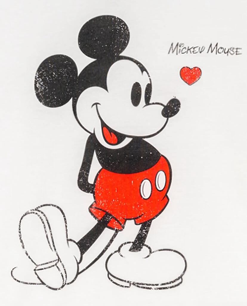 25SS】BASICKS x Mickey Mouse Vintage Ringer T-shirt (BLUE) DIS