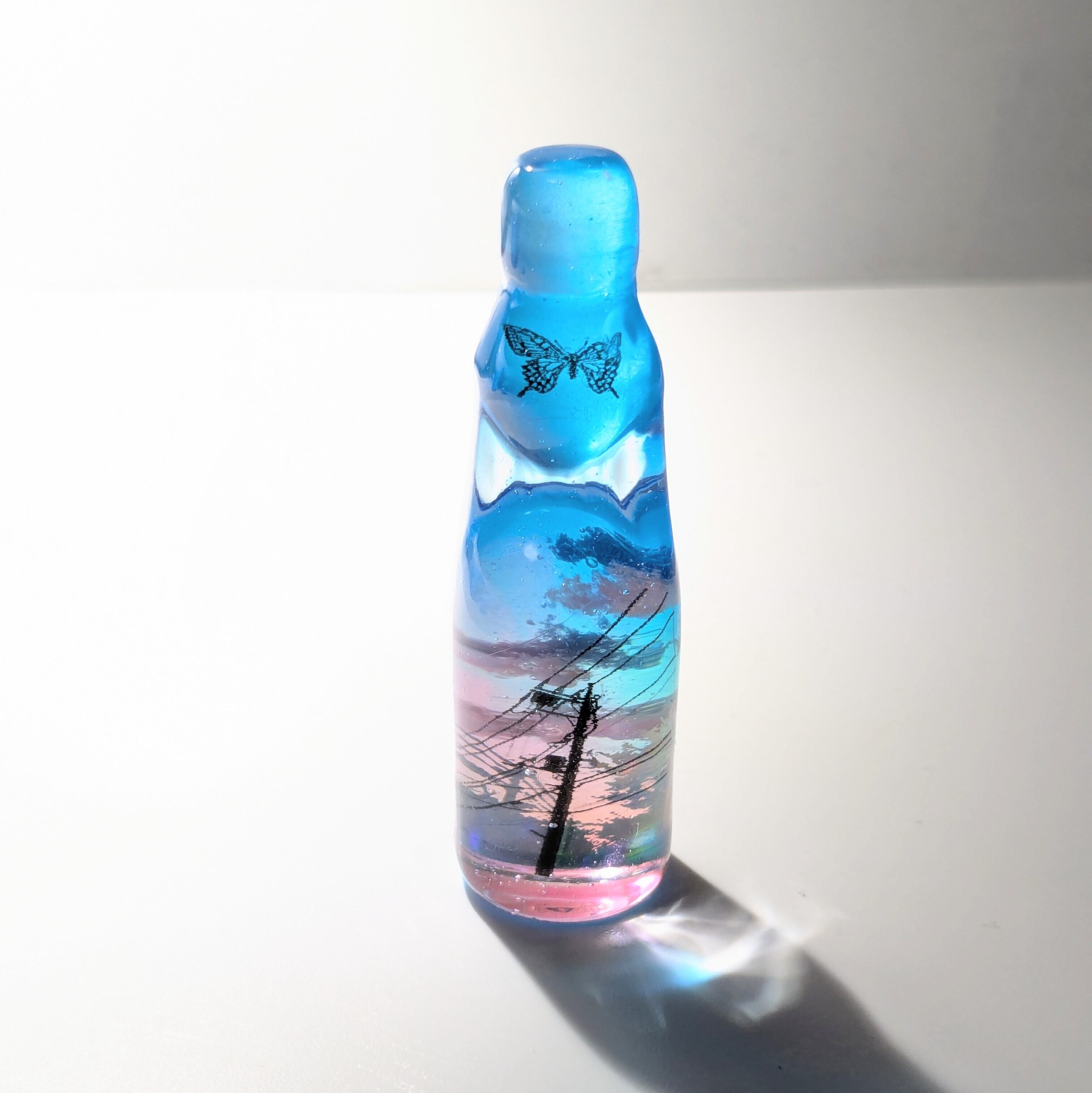 風景ラムネ瓶《PRISM·NOTE/優しい遠回り》/レジンオブジェ | 天咲く工房