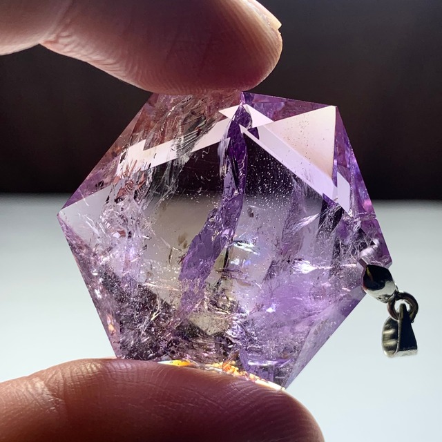 3.六芒星☆アメトリン ペンダントトップ