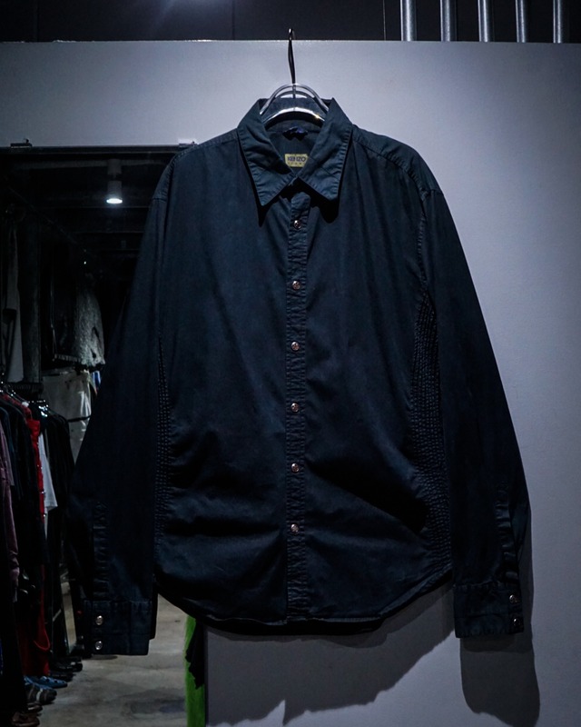 【add (C) vintage】"KENZO" Pleats Design L/S Shirt