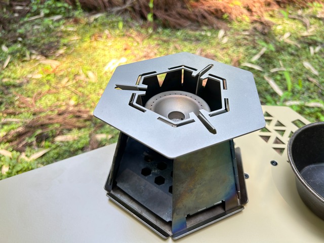 Ti Flat Trivet Wide（レーザー刻印・サンドブラスト処理）