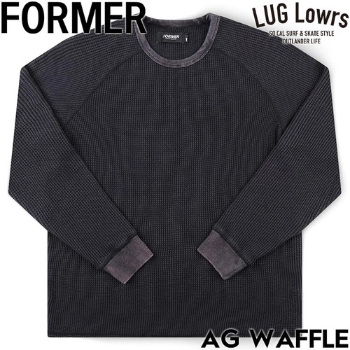 FORMER フォーマー AG WAFFLE ロングスリーブTEE ワッフル サーマル FKN-26101 ACID BLACK 26SP 日本代理店正規品
