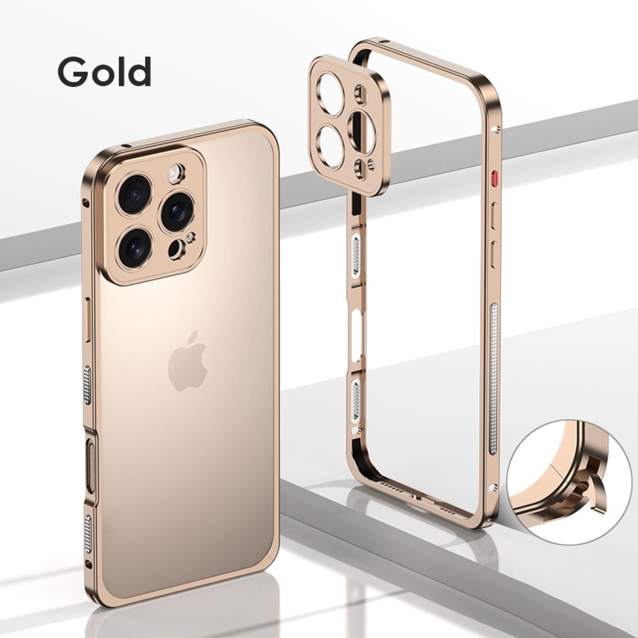 ◆iPhone 16/15/14/13/Pro/Pro Max/Plus/e◆Lock Metal Frame + Camera Cover Case / ロック メタルフレーム + カメラ カバー スマホケース