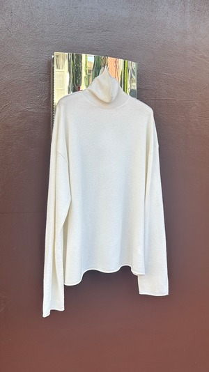 SOFIE D'HOORE -MARCHI- hight neck oversized pullover long sleeves-knit - : IVORY,