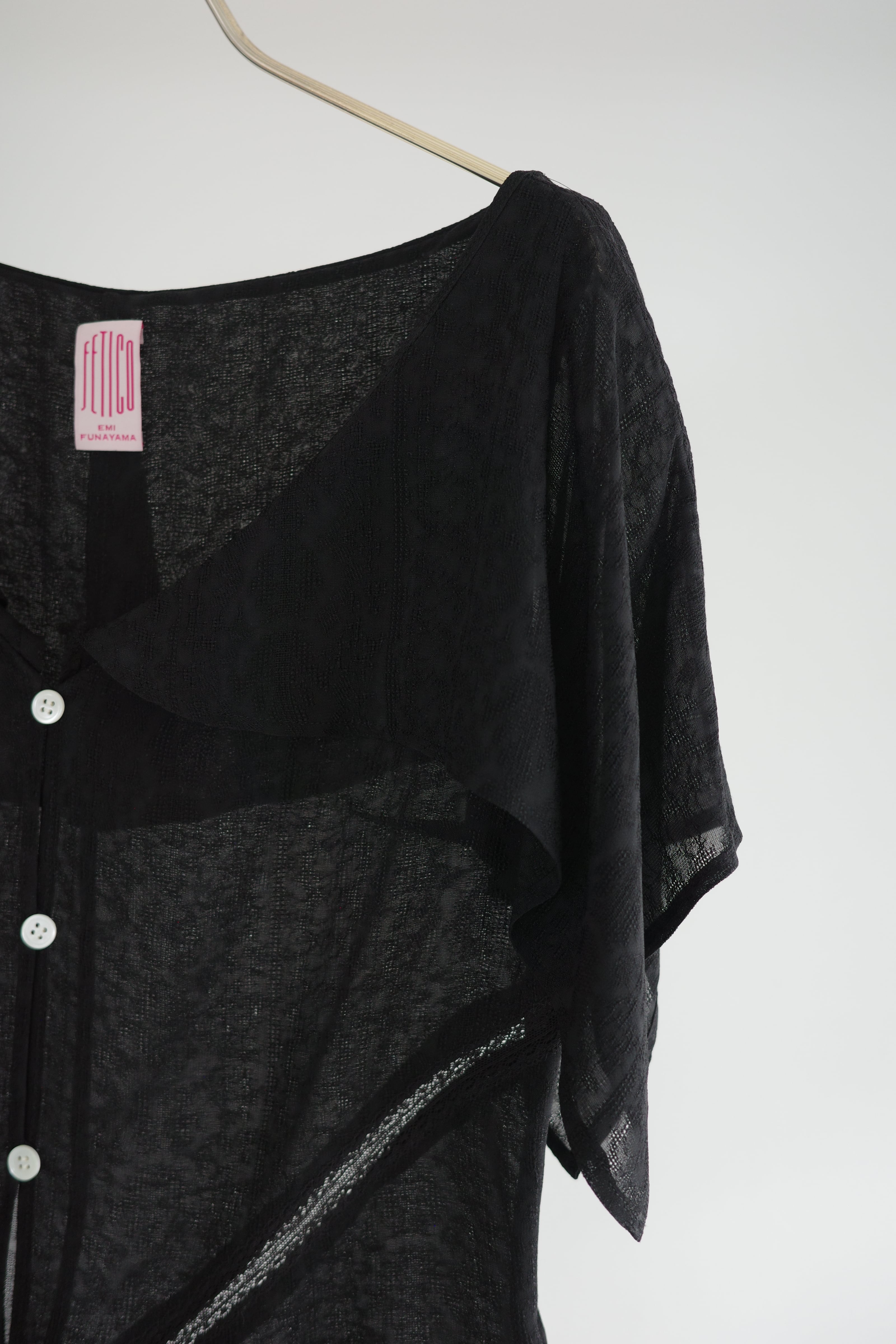 FETICO / LACE JACQUARD TOP -black- | LA VILLA ROUGE