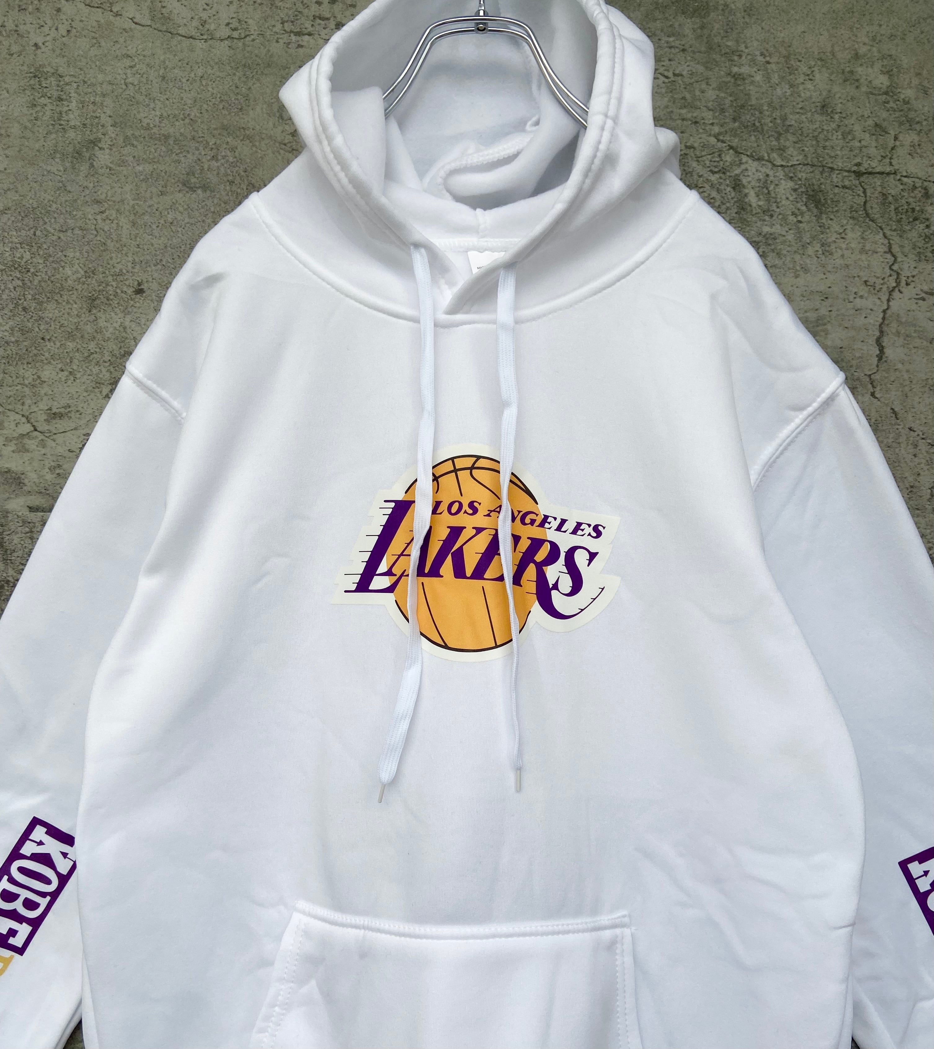 デッドストック LAKERS レイカーズ パーカー 白 オーバーサイズ プル ...