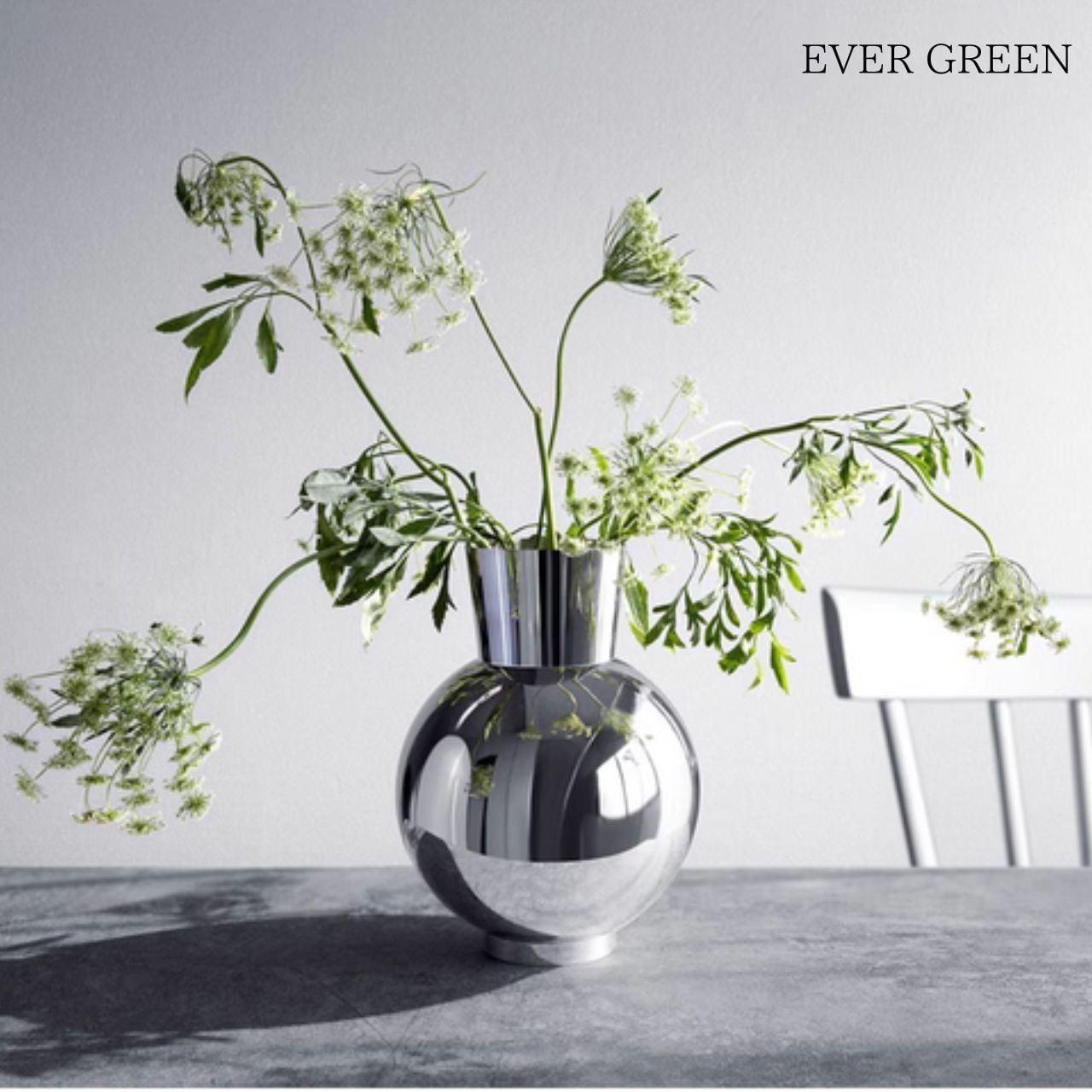 フラワーベースシルバー A004 | EVERGREEN エバーグリーン