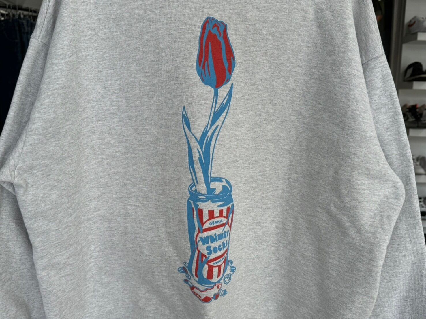 WASTED YOUTH × WHIMSY SOCKS CREWNECK SWEAT GREY XL 99369 | BRAND  