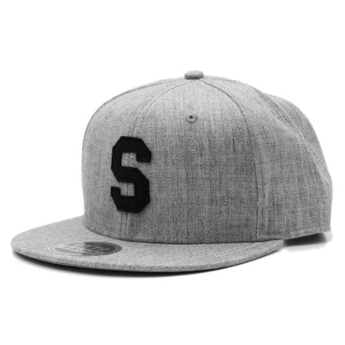 LETTER SNAPBACK CAP #HEATHER