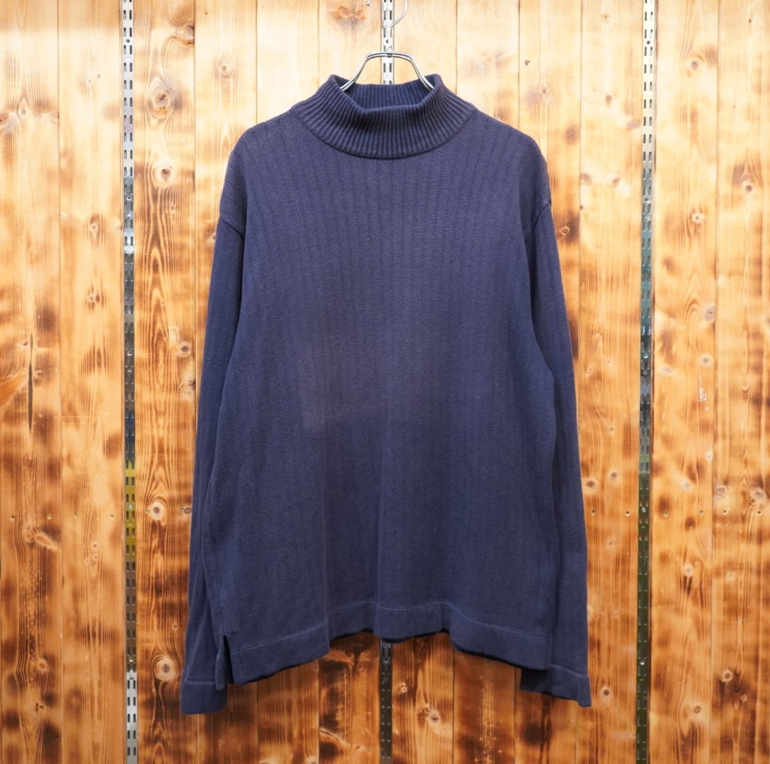 90s 巨人タグ J.CREW ジェイクルー ニットベスト コットン×リネン 名作 90s 巨人タグ J CREW ジェイクルー ロールネック ニット ウール