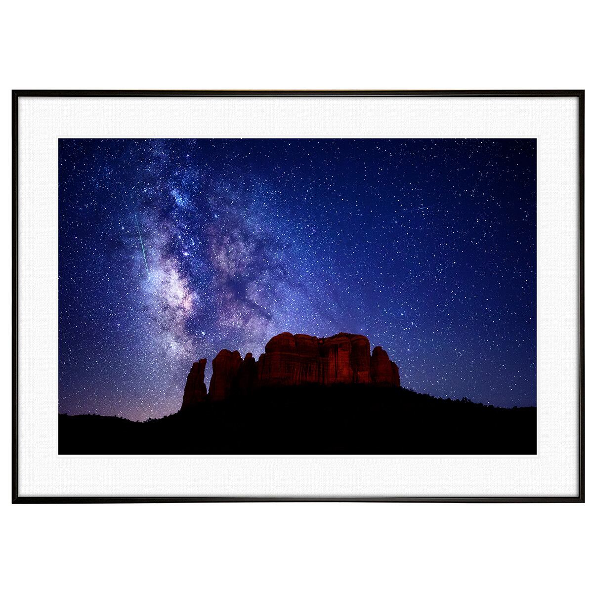 星空写真 アメリカ アリゾナ州セドナ カセドラル・ロック インテリア アートフォトポスター額装 AS4701