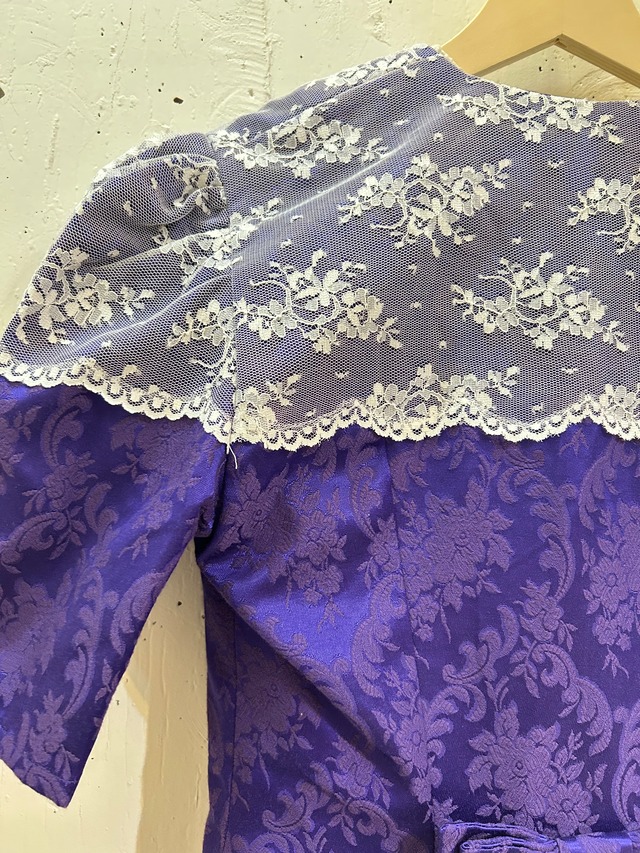 80's purple white lace jacket