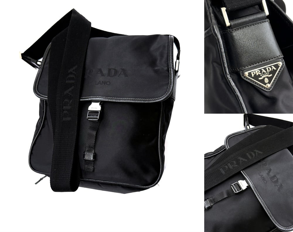 PRADA プラダ サフィアーノレザー ブリーフ ケース トライアングル