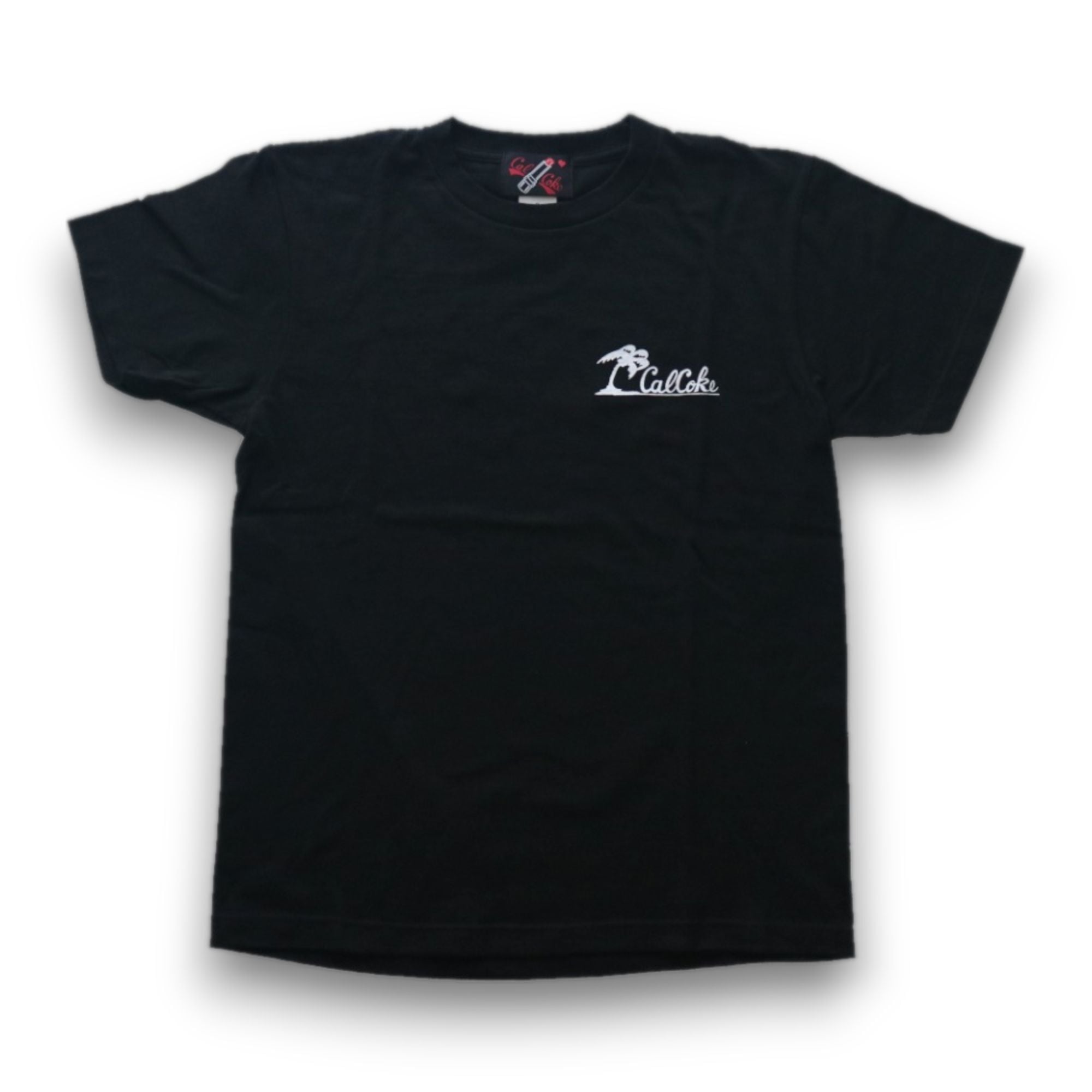 リップバックプリントTシャツ ブラック CAL-COKE ロカビリー