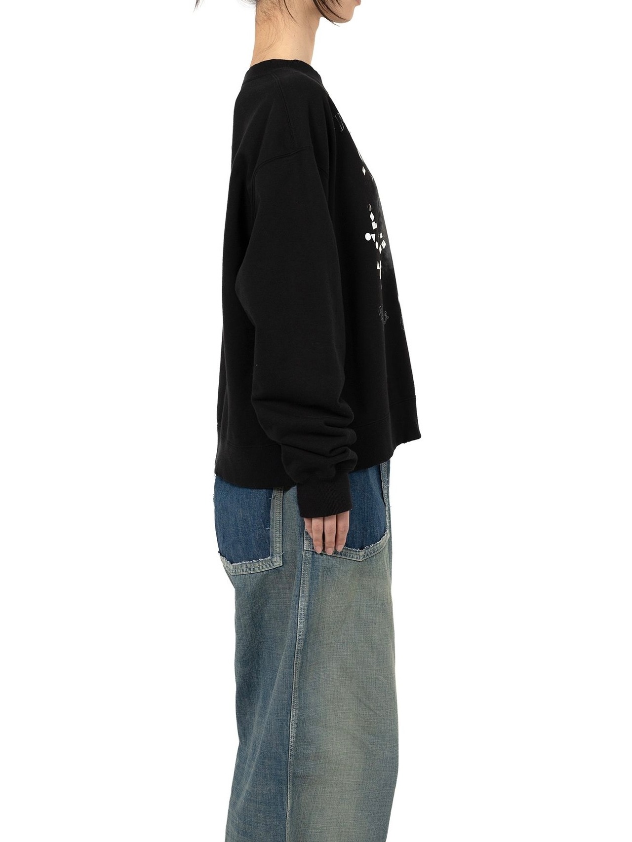 【25AW】Maison MIHARA YASUHIRO ミハラヤスヒロ / Cat Printed Embellished Distressed Sweatshirt / スウェットシャツ - 4