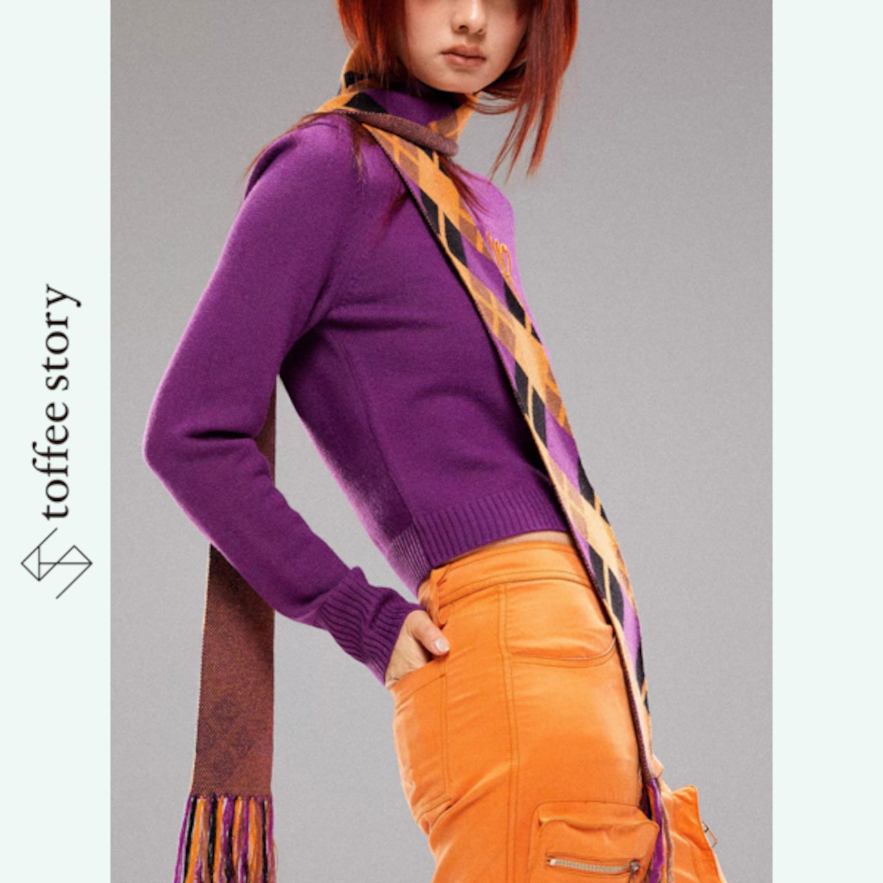 紫紺に咲くひとひらの記号カーディガン 《B0054》