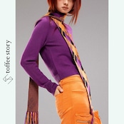 紫紺に咲くひとひらの記号カーディガン 《B0054》