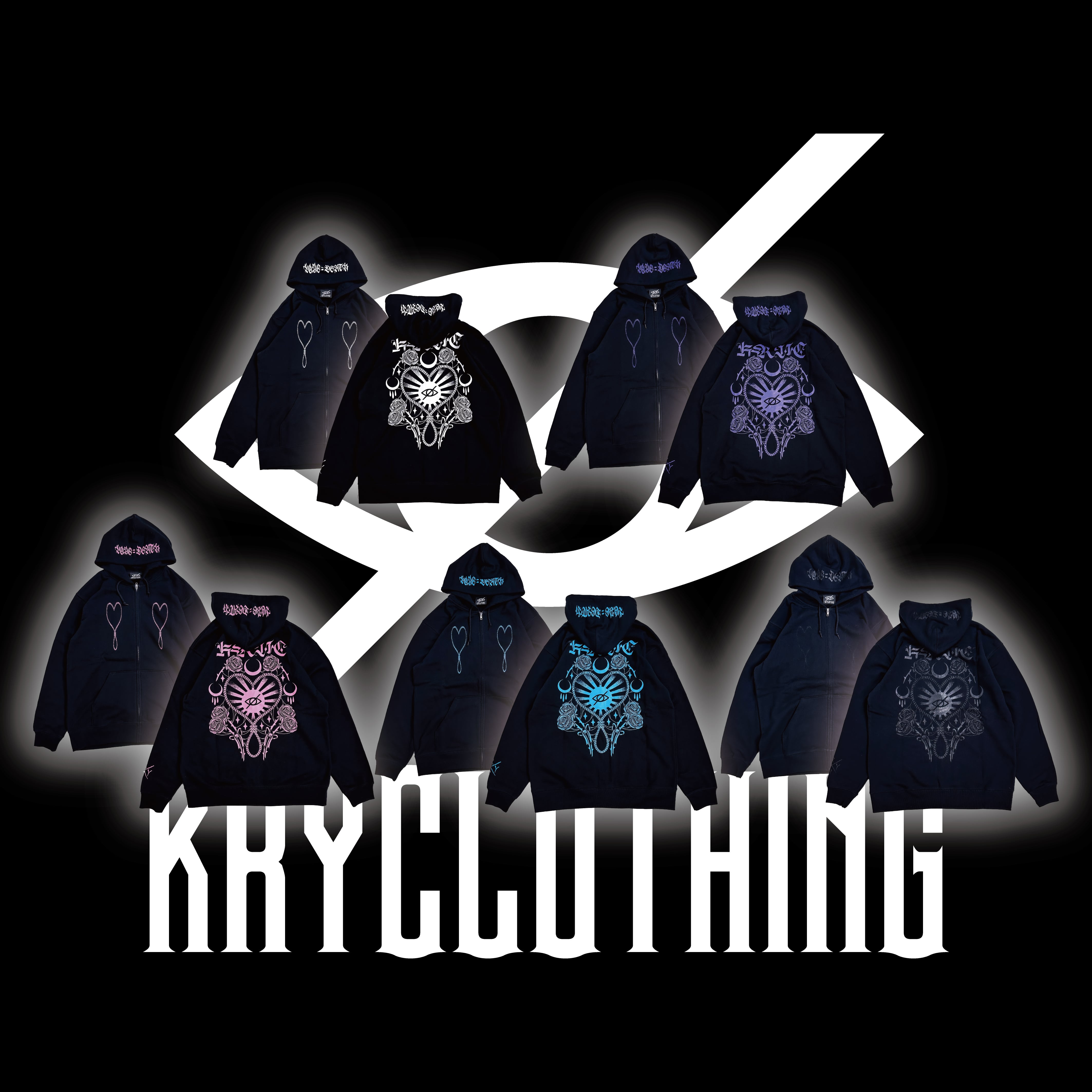 kry clothing 「伝説の」 zipパーカー